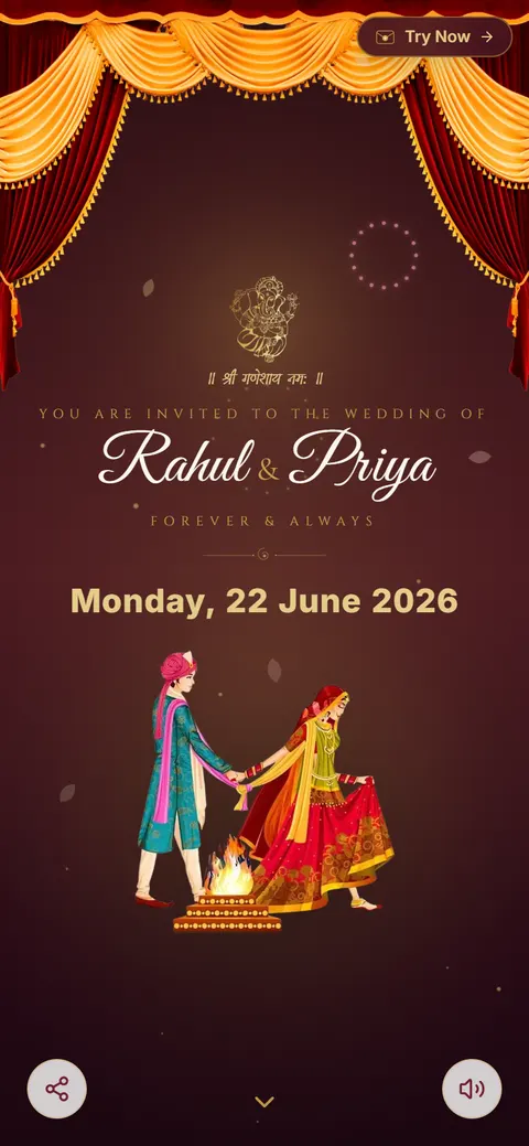 Royal Palace invitation design preview